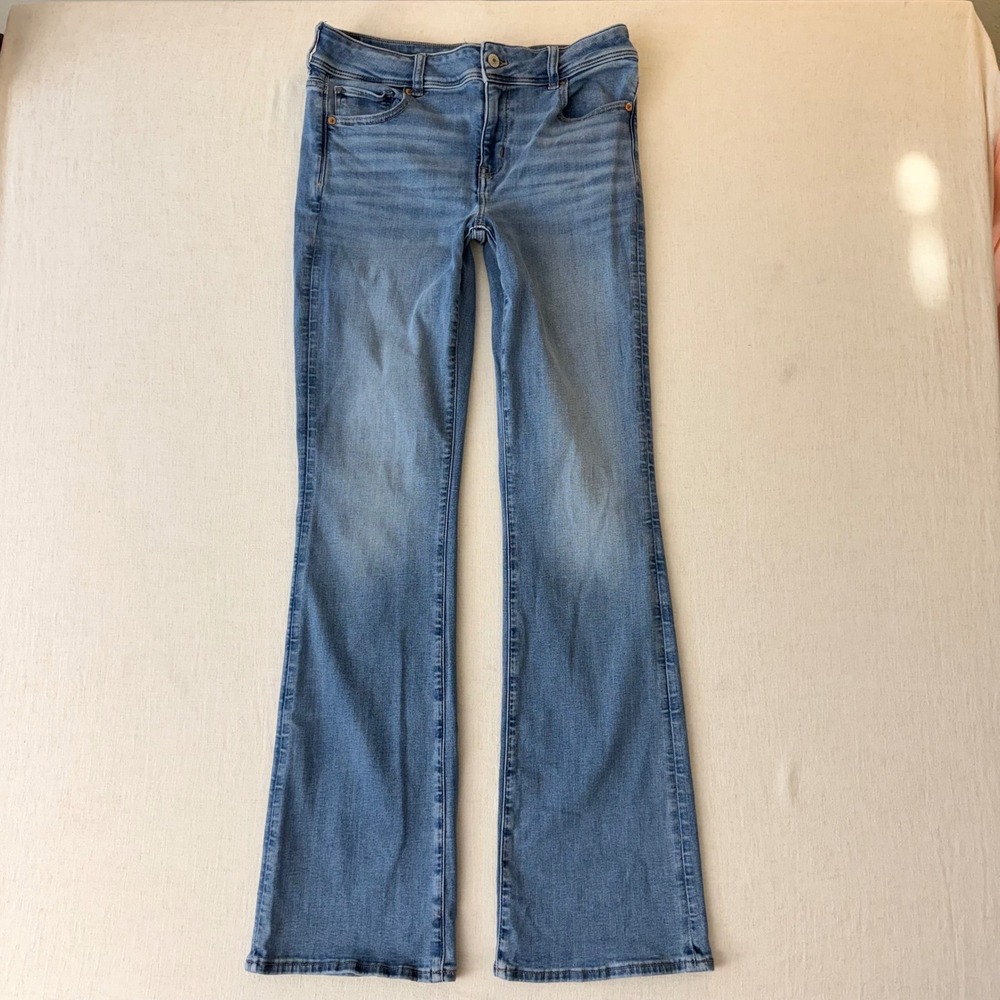American Eagle Kick Boot Stretch Jeans Womens 10 Long Blue